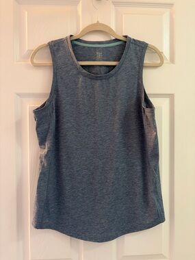 Title Nine Heather Gray Athletic Tank with Mint Trim